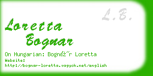 loretta bognar business card